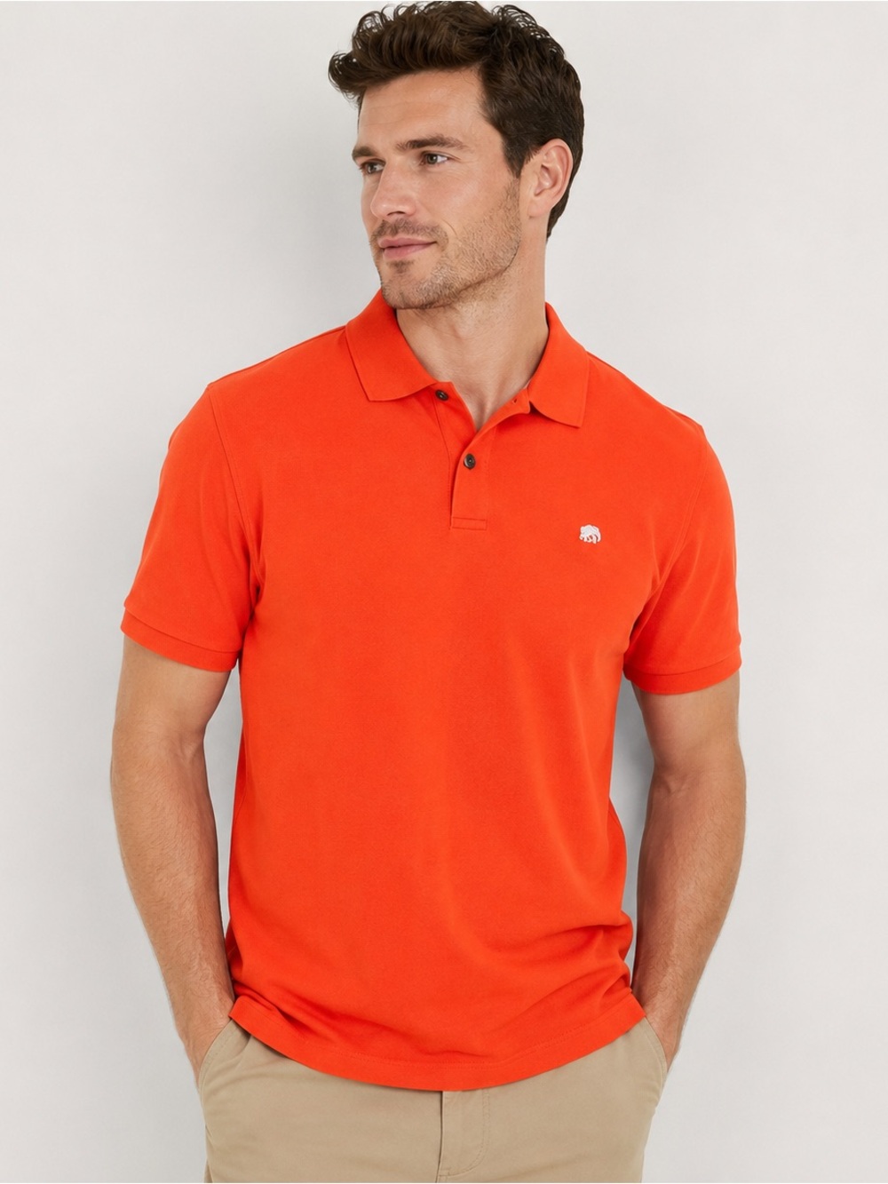 NWT Banana Republic Men’s XL Orange Pique Polo Shirt Classic Fit